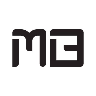 mb ilk harf vektör logosu simgesi
