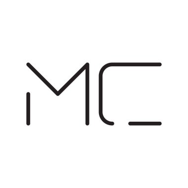 mc ilk harf vektör logo simgesi