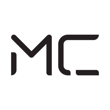 mc ilk harf vektör logo simgesi