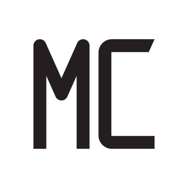 mc ilk harf vektör logo simgesi