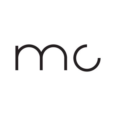 mc ilk harf vektör logo simgesi