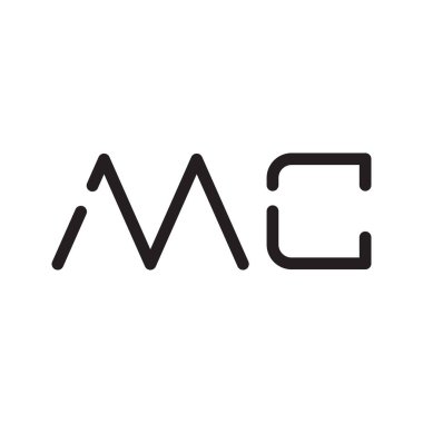 mc ilk harf vektör logo simgesi