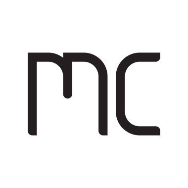 mc ilk harf vektör logo simgesi
