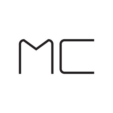 mc ilk harf vektör logo simgesi
