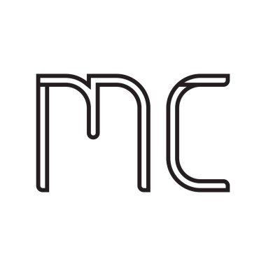 mc ilk harf vektör logo simgesi