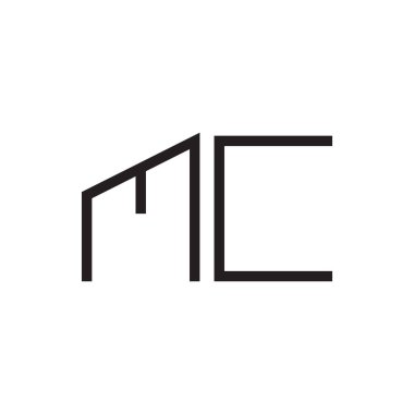 mc ilk harf vektör logo simgesi