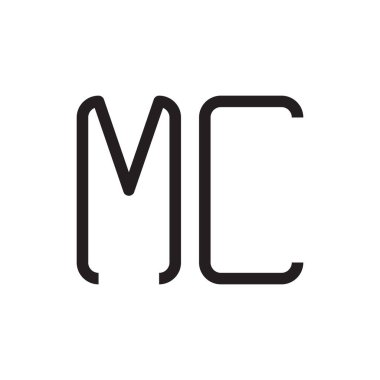 mc ilk harf vektör logo simgesi