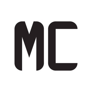 mc ilk harf vektör logo simgesi