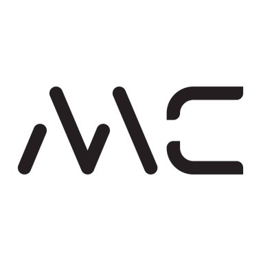 mc ilk harf vektör logo simgesi