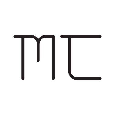 mc ilk harf vektör logo simgesi