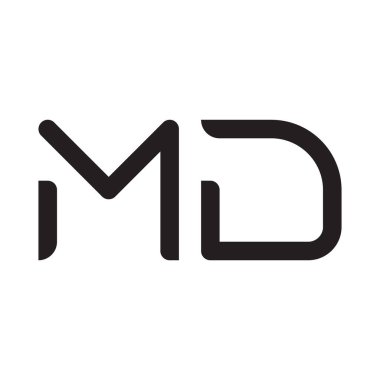 MD ilk harf vektör logo simgesi
