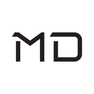 MD ilk harf vektör logo simgesi