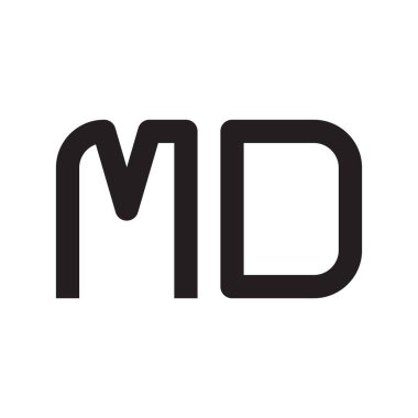 MD ilk harf vektör logo simgesi