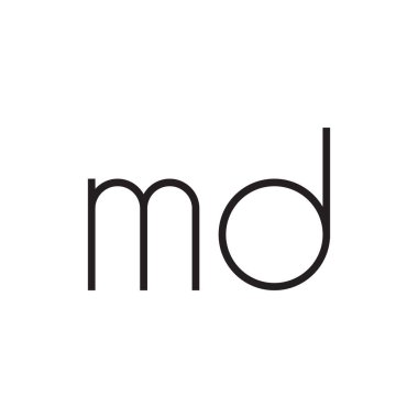 MD ilk harf vektör logo simgesi