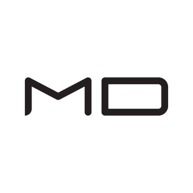 MD ilk harf vektör logo simgesi