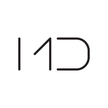 MD ilk harf vektör logo simgesi