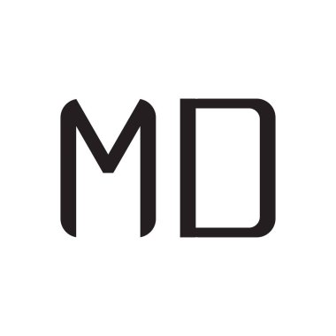 MD ilk harf vektör logo simgesi