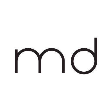 MD ilk harf vektör logo simgesi