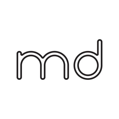MD ilk harf vektör logo simgesi