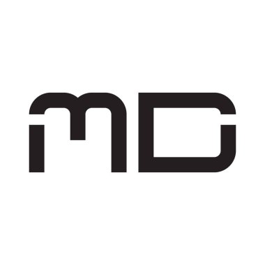 MD ilk harf vektör logo simgesi