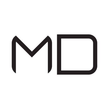 MD ilk harf vektör logo simgesi