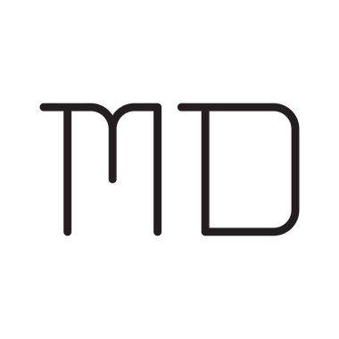 MD ilk harf vektör logo simgesi