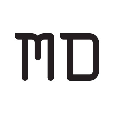 MD ilk harf vektör logo simgesi