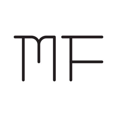 mf ilk harf vektör logo simgesi