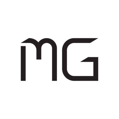 mg ilk harf vektör logo simgesi