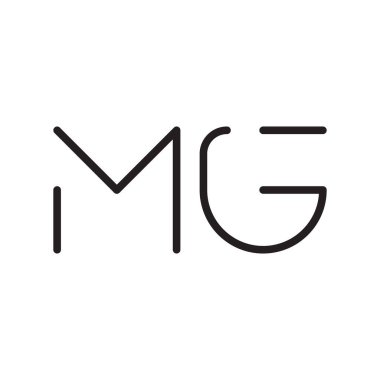 mg ilk harf vektör logo simgesi