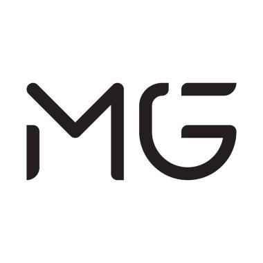 mg ilk harf vektör logo simgesi