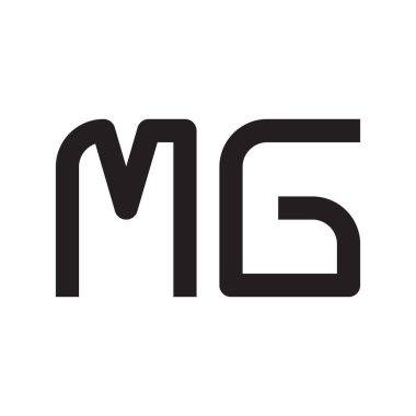 mg ilk harf vektör logo simgesi