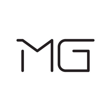 mg ilk harf vektör logo simgesi