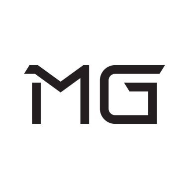 mg ilk harf vektör logo simgesi