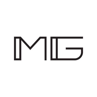 mg ilk harf vektör logo simgesi