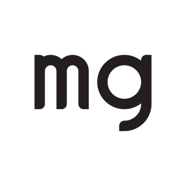 mg ilk harf vektör logo simgesi