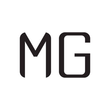 mg ilk harf vektör logo simgesi