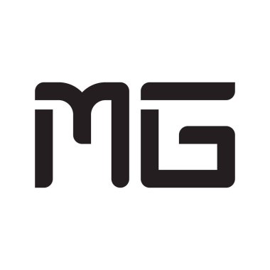 mg ilk harf vektör logo simgesi