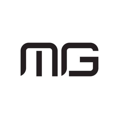 mg ilk harf vektör logo simgesi
