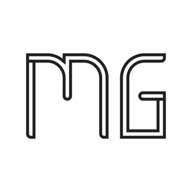 mg ilk harf vektör logo simgesi