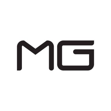 mg ilk harf vektör logo simgesi