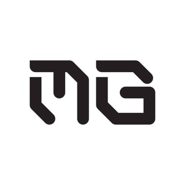 mg ilk harf vektör logo simgesi