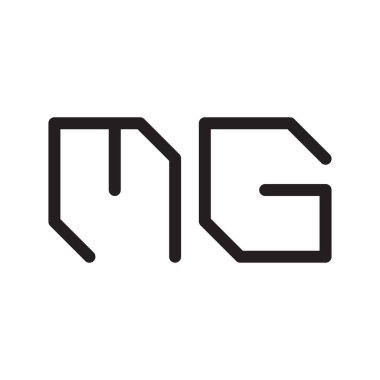 mg ilk harf vektör logo simgesi
