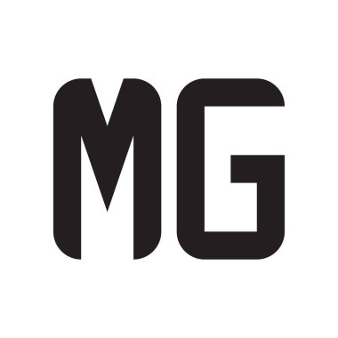 mg ilk harf vektör logo simgesi
