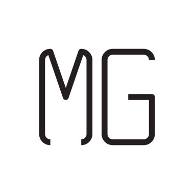 mg ilk harf vektör logo simgesi