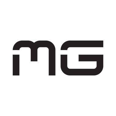 mg ilk harf vektör logo simgesi