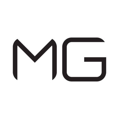 mg ilk harf vektör logo simgesi