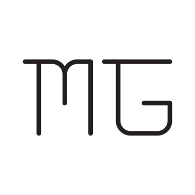 mg ilk harf vektör logo simgesi