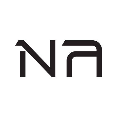 na ilk harf vektör logo simgesi