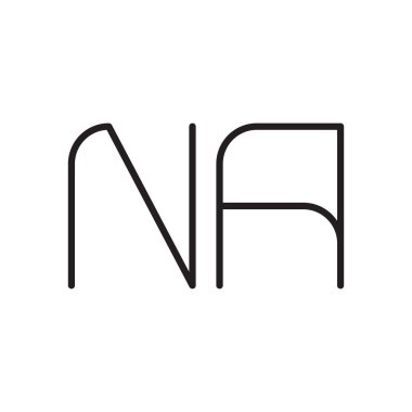 na ilk harf vektör logo simgesi